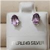 Image 1 : Silver Ametyhyst(0.8ct) Earrings, Made in Canada, Suggested Retail Value $80
