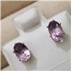 Image 2 : Silver Ametyhyst(0.8ct) Earrings, Made in Canada, Suggested Retail Value $80