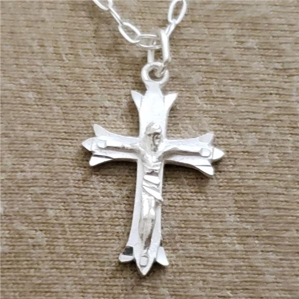 Silver Cross 16" Necklace, Suggested Retail Value $80
