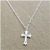 Image 2 : Silver Cross 16" Necklace, Suggested Retail Value $80