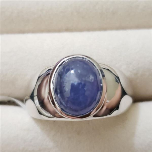 Silver Tanzanite(4.2ct) Ring (~Size 9), Suggested Retail Value $200