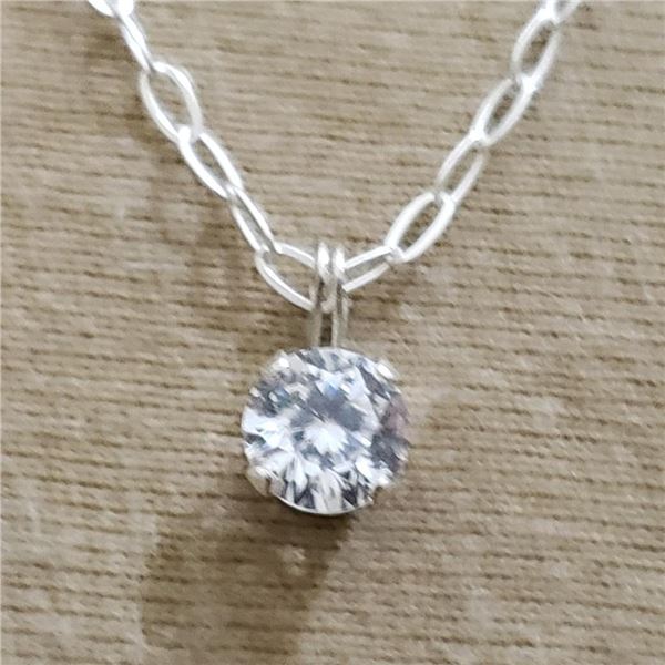 Silver Cz 16" Necklace, Suggested Retail Value $80
