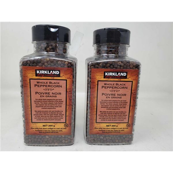 Kirkland Whole Black Peppercorn (2 x 399g)