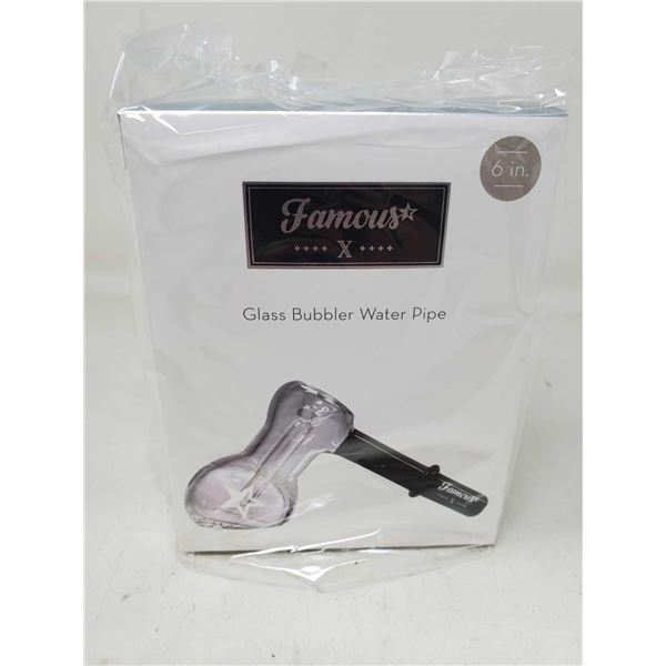 Famous Glass Bubbler Water Pipe (6in)
