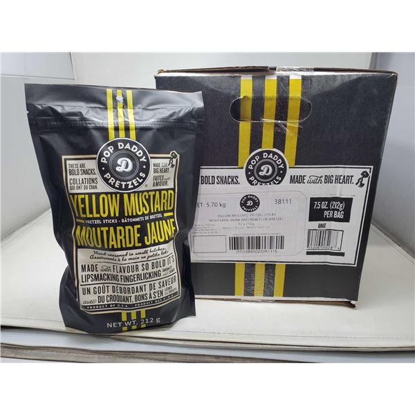 Pop Daddy Pretzels-Yellow Mustard (12 x 212g)