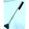 Image 1 : LOONIE LIQUIDATION - NEW wood handled snow brush with scraper