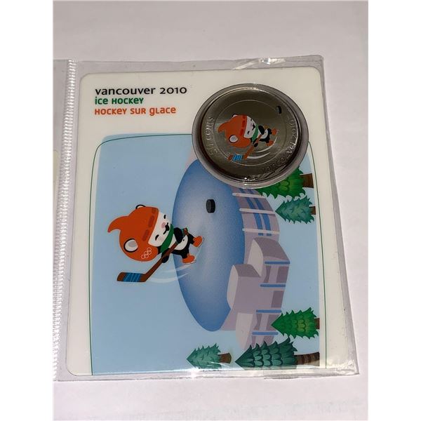 Vancouver 2010 Winter Olympics Hockey 50 cent Royal Canadian mint sealed collector coin and card