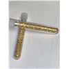 Image 1 : Lot of 2 large vials of golden flaking material