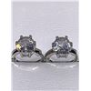 Image 2 : Silver .925 Round Cut Solitaire Hoop Style locking earring set of 2