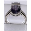 Image 1 : Ladies Oval Cut Anethyst 1.75 Carat Solitaire Stone Silver Dress Ring NEW size 9