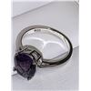 Image 3 : Ladies Oval Cut Anethyst 1.75 Carat Solitaire Stone Silver Dress Ring NEW size 9