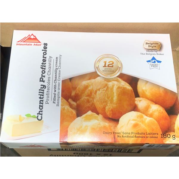 Mountain Mist Chantilly Profiteroles Cream Puffs Case lot of 12 x 180g