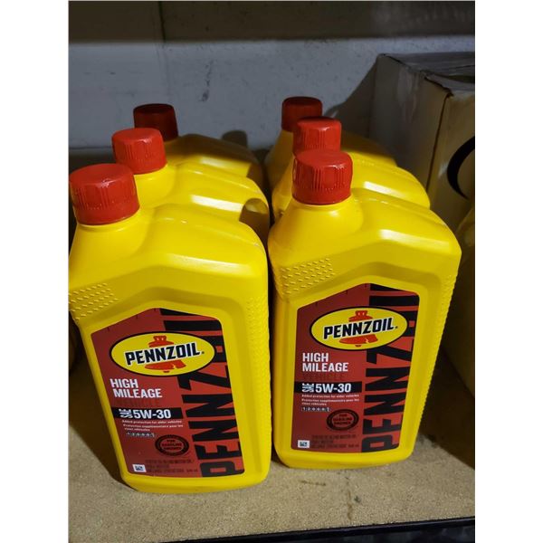 Pennzoil High Mileage Synthetic Blend SAE 5W-30 Motor Oil 6X946 ml