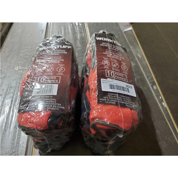 Worktuff Nitrile Coated General Purpose Gloves 2X10 Pair
