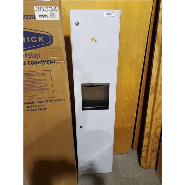 *NEW* Bobrick Flushmount Washroom Napkin and Garbage Receptacle - Stainless Steel 55x13x4"