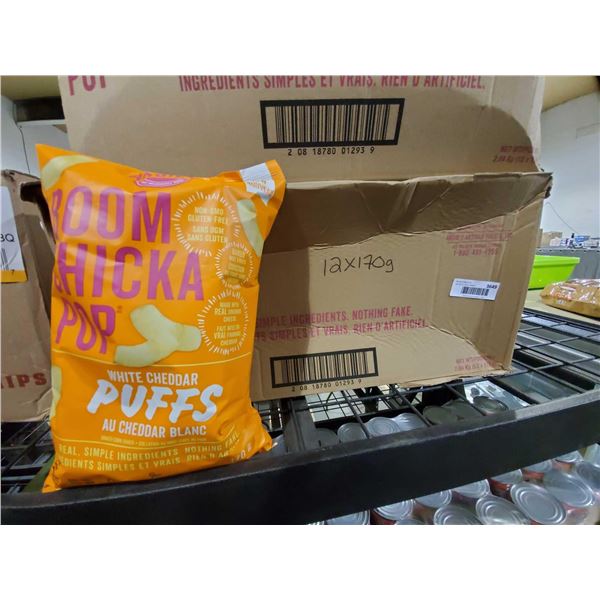 Boom Chicka Pop White Cheddar Puffs 12X170g