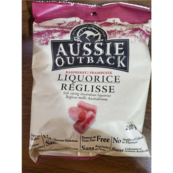 Aussie Outback Raspberry Licorice 8x200g