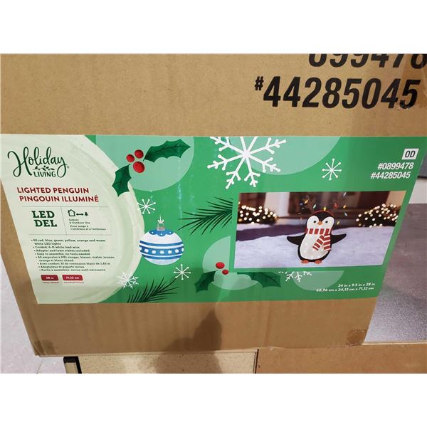 *NEW* Holiday Living LED Lighted Penguin 28"