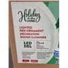 Image 3 : *NEW* Holiday Living LED Lighted Red Ornament 22"