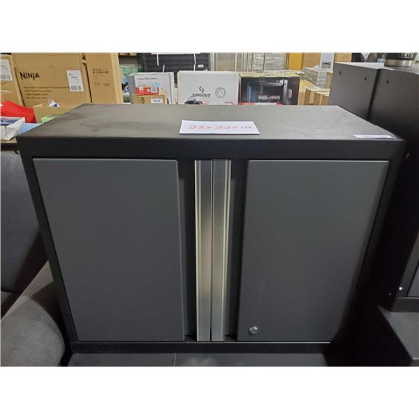 *NEW* Black  Gray Locking Garage Wall CabinetÂ 28x22x14