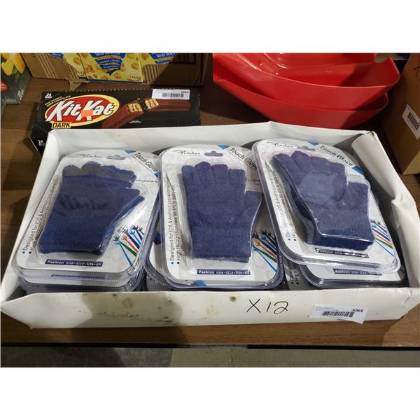 *NEW* FirelorÂ Touch Screen Fingertip Winter Gloves Blue 12 Pair