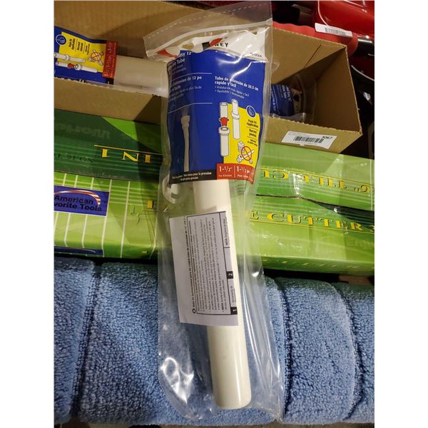 *NEW* Keeney Quick and Easy 12x1.5 PVC Extension Tube For Under Kitchen Sink Drain X5