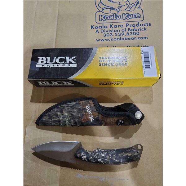 *NEW* Buck Knife with Camo Nylon Belt SheathÂ 