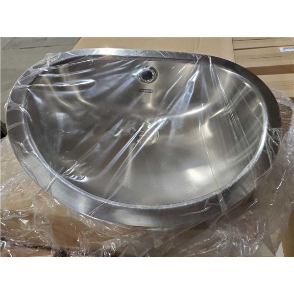 *NEW* Stainless Steel Bathroom Oval Sink Basin 17x13x6
