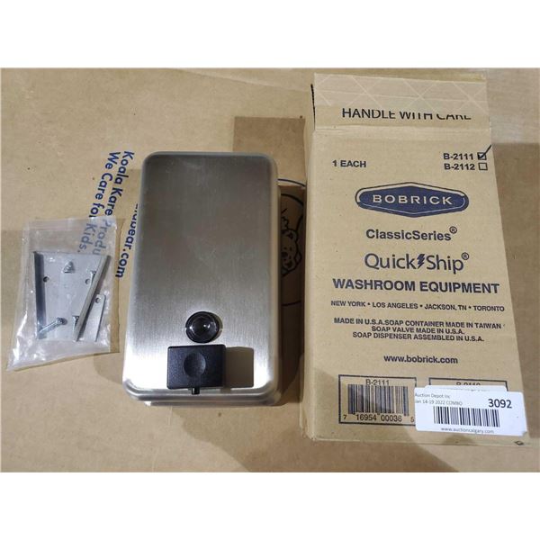 *NEW* Bobrick Wall Mount Stainless Steel Liquid Soap DispenserÂ 