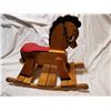 Image 1 : Wooden child's rocking horse, 30" long 27" high