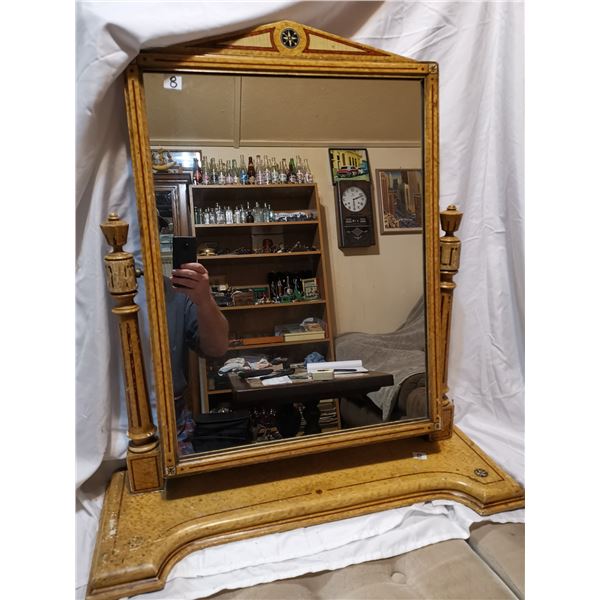 Antique wooden mirror stand, 28 X 20 mirror