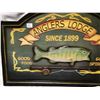 Image 2 : Anglers Lodge wooden embossed sign, 24" X 16"