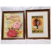 Image 1 : Two framed advertising pieces, 12" X 15"