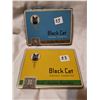 Image 1 : Two Black Cat cigs tins