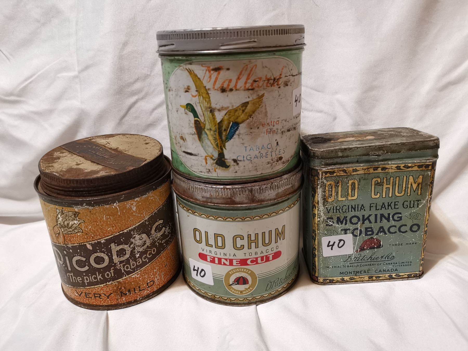 rare canadian tobacco tins Vintage 1950s Daily Mail Tins, Set of 3, 65 Cents, Canada, MCM Mid Century Cans, Antique Tobacco Tins, Midcentury Home Decor Rare 1920s Canadian "Ottoman" round