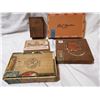 Image 1 : 5 old cigar boxes, some wooden