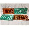 Image 1 : 1950, 63, 65 Saskatchewan license plates