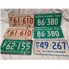 Image 1 : Matching 1973, 1969 plates & 1965, 1976 single Saskatchewan plates