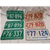 Image 1 : Matching 1969, 1973 Saskatchewan license plates and 1965 & 1976 single plates