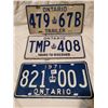 Image 1 : Three Ontario license plates