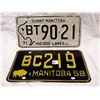 Image 1 : 1958 & 1971 Manitoba license plates