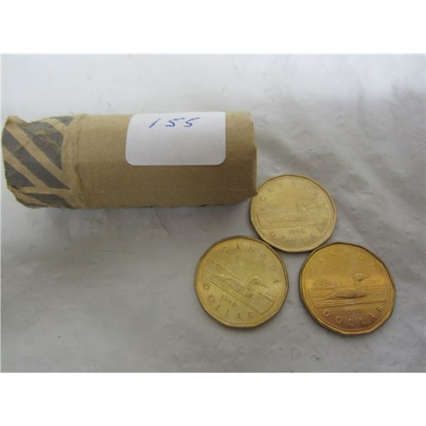 Roll of Uncirculated 1990 Loonies