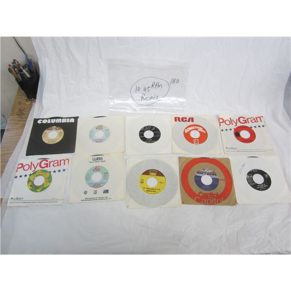 10 Records 45's Excellent Condition
