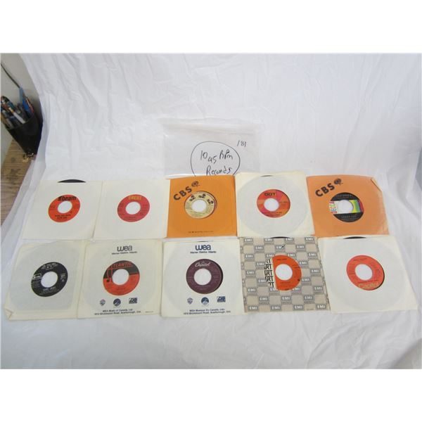 10 Records 45's Excellent Condition