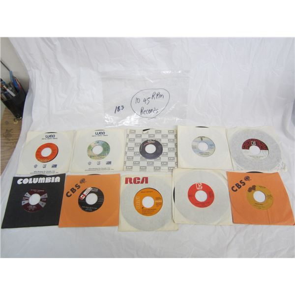 10 Records 45's Excellent Condition