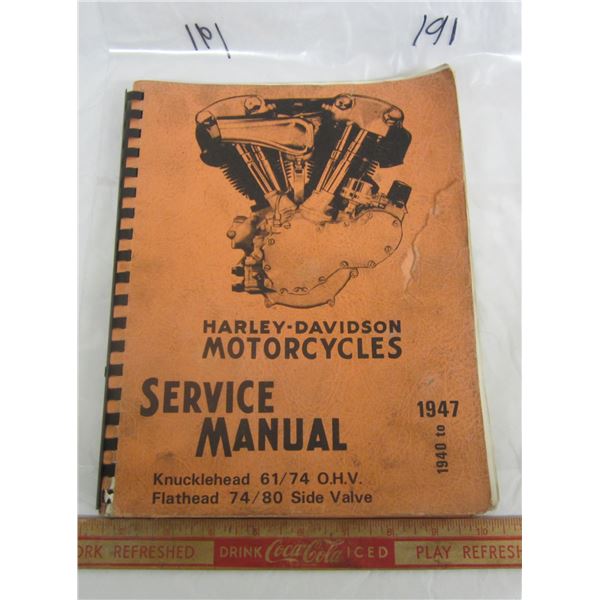 Harley Davidson Service Manual 1940 to 1947