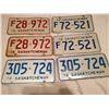 Image 1 : 3 Pair of License Plates 1972, 1975, 1976