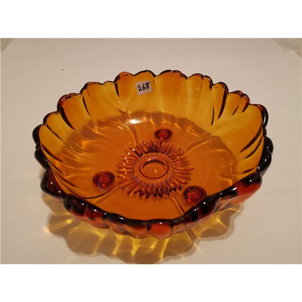 Large Brown Fruit Bowl 11"