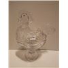Image 2 : Clear Glass Rooster With Lid 4x8x10" Tall