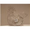 Image 3 : Clear Glass Rooster With Lid 4x8x10" Tall